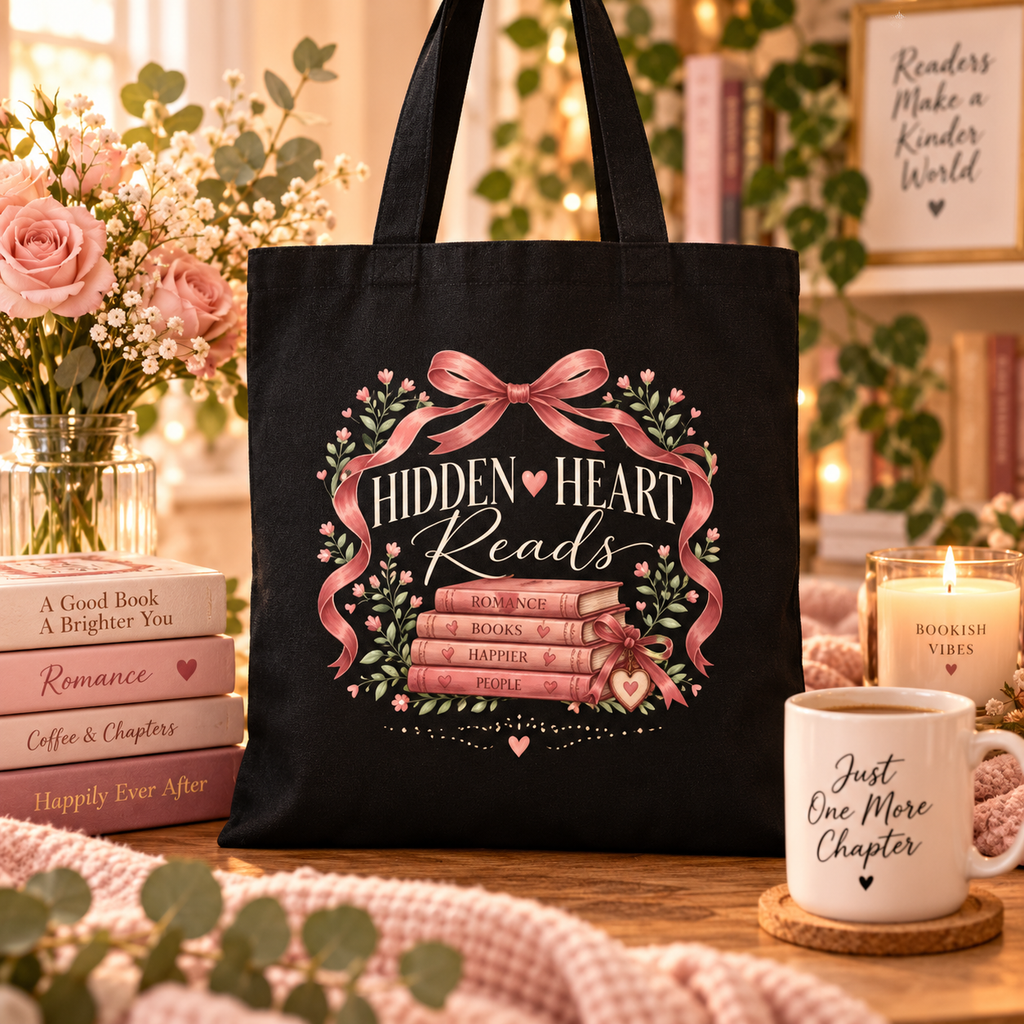 Hidden Heart Reads Bookish Tote Bag
