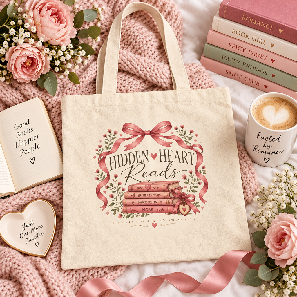 Hidden Heart Reads Bookish Tote Bag