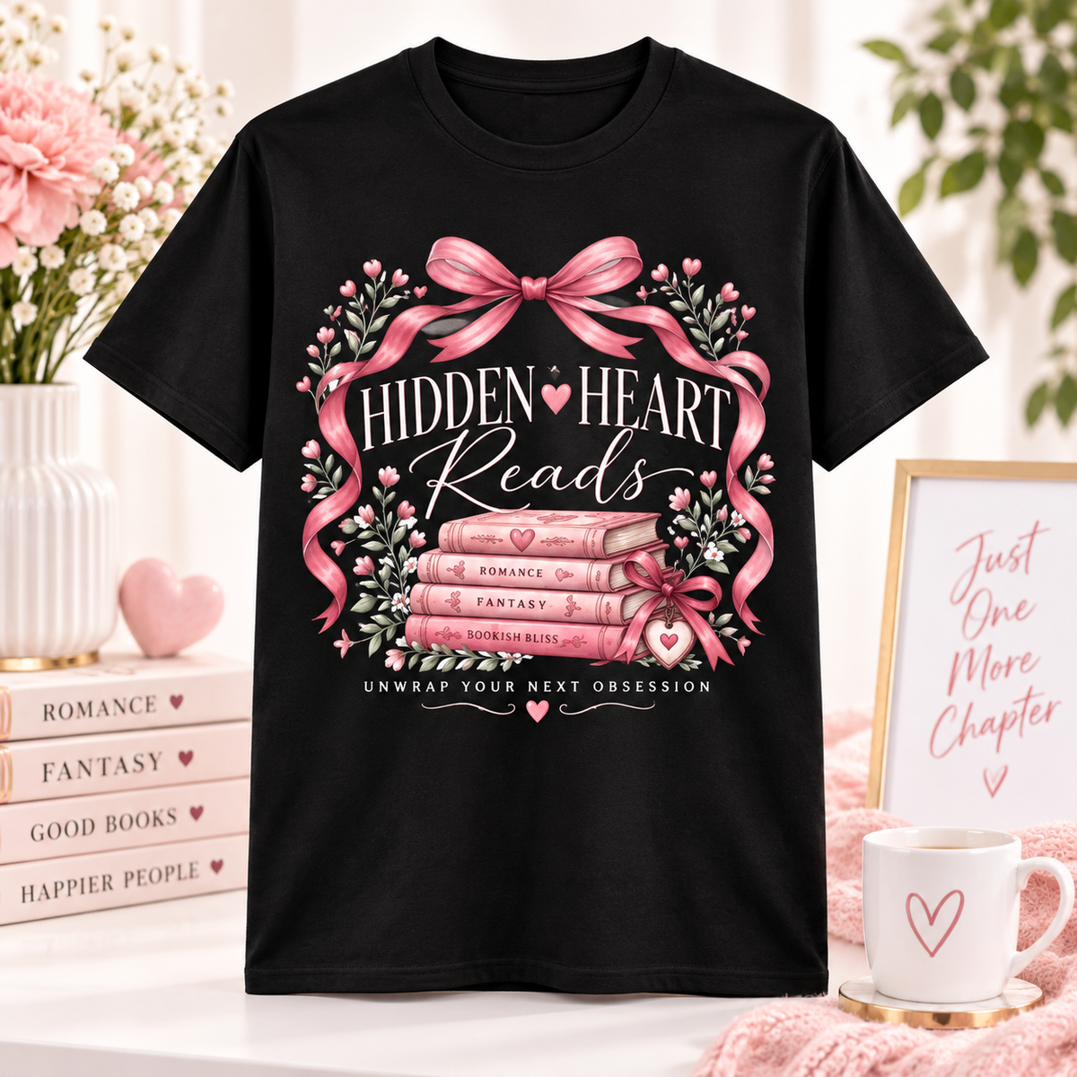 Hidden Heart Reads Bookish T-Shirt