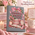 Hidden Heart Reads Hardcover Journal | Floral Ribbon Booklover Notebook